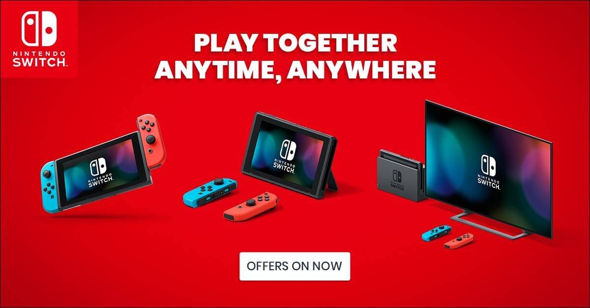 Ejemplos de anuncios en pantalla - Nintendo Switch